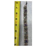 Art Deco style silver-tone bracelet featuring