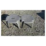 2-Plastic Stools/Side Tables