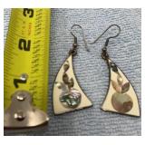 vintage Mexican Alpaca silver dangle earrings