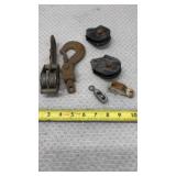 Double Pulley, Various smaller pulleys, Hook