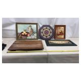 Wooden Framed Wall Art, Lazy Susan