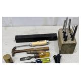 Brass Machinist Bar Stock, Ebony Wood Block