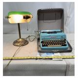 Royal Quiet Deluxe portable typewriter & Light