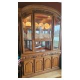 A-America oak lighted China cabinet 7