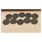 10 Different (S) Mint Lincoln Cents/Pennies