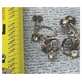 Vintage Sterling Silver Filigree and Diamond