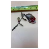 Pflueger 3 Hook Feather Tandem Spinner Nice