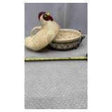 Temptations by Tara ceramic chicken hen covered