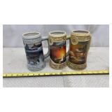 3-Miller Lite Beer Steins