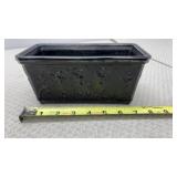 Antique LE Smith Black Glass Planter -RARE-