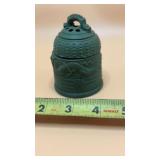 Dark green ceramic incense burner