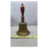 LARGE BRASS WOOD HANDLE HAND HELP SCHOOL DINNER
