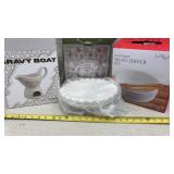 NIB  Gravy Boat & Serving Bowls