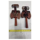 2-Hatchets with a leather sheaths