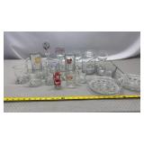 Clear Glassware, Candy Dishes, Whiskey Glasses,