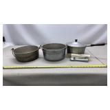 Aluminum Pots, Lid, Ice Cream Scoop
