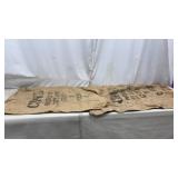 2-lg burlap sacks 28 x 42 inch & 44 x 32