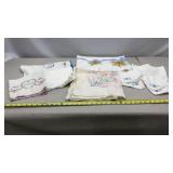 hand-embroidered table cloths, napkins