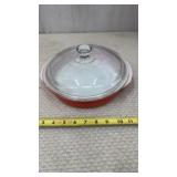 Pyrex Flamingo Pink 2-quart round casserole dish
