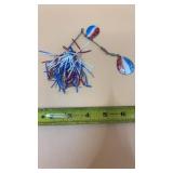 ï¿½American flag" spinnerbait fishing lure.