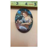 Coca-Cola advertising pocket mirror featuring a