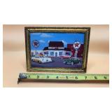 1950s Texaco gas station and diner, featuring