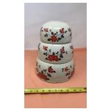 HALLï¿½s S Red poppy theme nesting bowls, large one