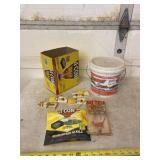 Mouse and rat traps and bait.