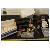 Quarter coin tubes, Avon perfume bottles and