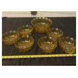 Anchor Hocking Fairfield Amber glass serving