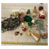 Christmas lights, candles and decor.