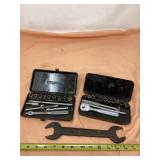 Craftsman wrench and ratchet with socket sets.
