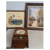 Long  stitch duck Pic, framed picture ducks,