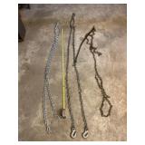 Three chains and bungee cord