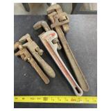 Ridgid and other pipe wrenches.