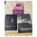 Signet 1954 and 55 yearbooks, McKendree 1973