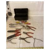 Plastic toolbox with all tools.