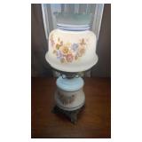 Floral glass lamp, table lamp