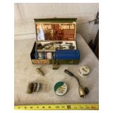 Jet torch kit, soldering wire and air chucks.
