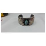 Turquoise & Sterling American Indian Cuff 83g
