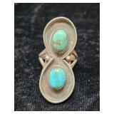 Turquoise & Sterling Ring Size 77.5 8.71g