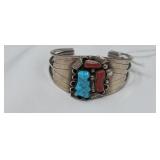 Native American Sterling, Coral, Turquoise