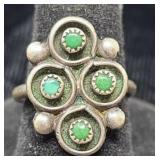 Zuni Snake Turquoise Ring Size 5 3.25g