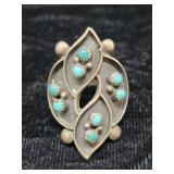 Turquoise & Sterling Ring Size 6.5, 5.67gSigned