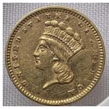 1856 Indian Head $1.00 Gold Coin