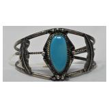 Native American Turquoise & Turquoise Cuff 18g