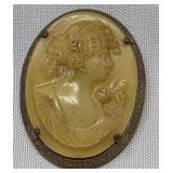 Antique Cameo Brooch Pendant