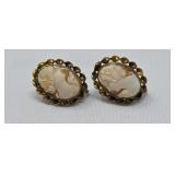 1/20 12k GF Set of Hand Carved Cameo Screw On