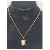 Hand Carved Cameo Necklace
