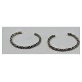 Native American Silver Baby Bracelets 7.46g